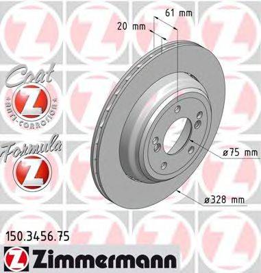 Тормозной диск ZIMMERMANN 150.3456.75