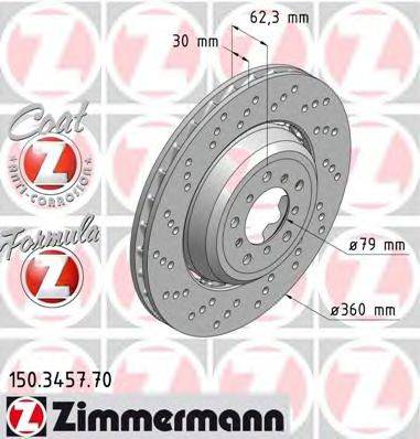 Тормозной диск ZIMMERMANN 150.3457.70