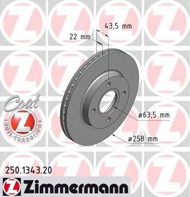 ZIMMERMANN 250134320 Тормозной диск