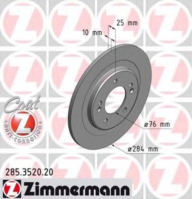 ZIMMERMANN 285352020 Тормозной диск