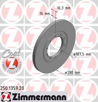 Тормозной диск ZIMMERMANN 250.1359.20