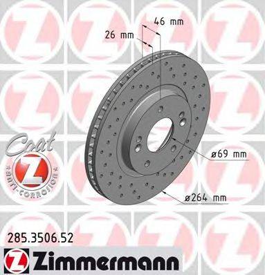 ZIMMERMANN 285350652 Тормозной диск
