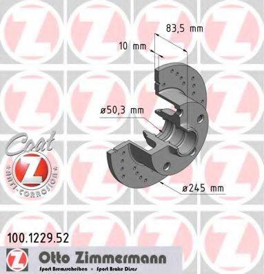 Тормозной диск ZIMMERMANN 100.1229.52