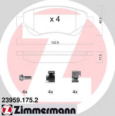 ZIMMERMANN 239591752 Комплект тормозных колодок, дисковый тормоз