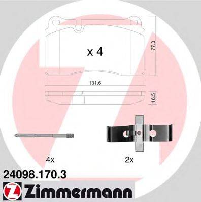ZIMMERMANN 240981703 Комплект тормозных колодок, дисковый тормоз