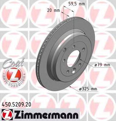 ZIMMERMANN 450520920 Тормозной диск