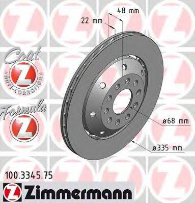 ZIMMERMANN 100334575 Тормозной диск