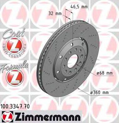 Тормозной диск ZIMMERMANN 100.3347.70