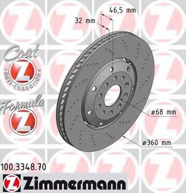 Тормозной диск ZIMMERMANN 100.3348.70