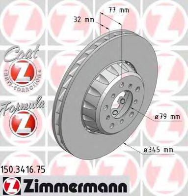 Тормозной диск ZIMMERMANN 150.3416.75