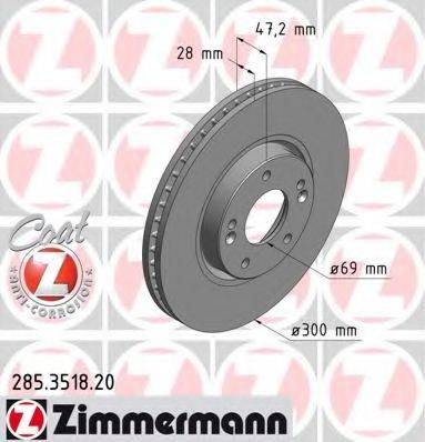 ZIMMERMANN 285351820 Тормозной диск