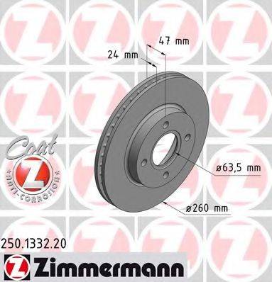 Тормозной диск ZIMMERMANN 250.1332.20