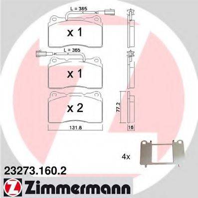 ZIMMERMANN 232731602 Комплект тормозных колодок, дисковый тормоз