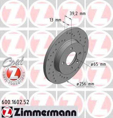 Тормозной диск ZIMMERMANN 600.1602.52
