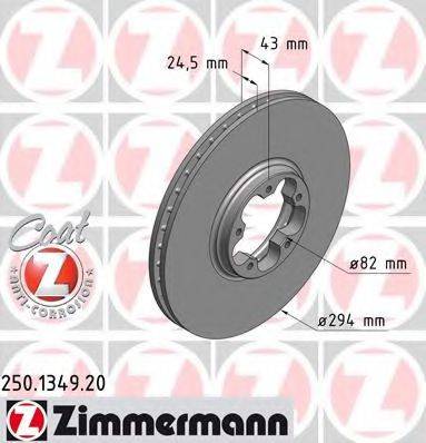 ZIMMERMANN 250134920 Тормозной диск