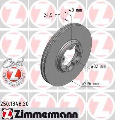 Тормозной диск ZIMMERMANN 250.1348.20