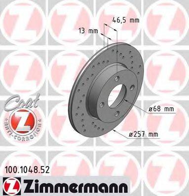 Тормозной диск ZIMMERMANN 100.1048.52