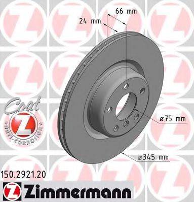 Тормозной диск ZIMMERMANN 150.2921.20