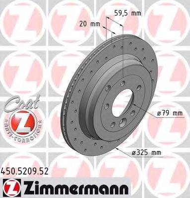 Тормозной диск ZIMMERMANN 450.5209.52