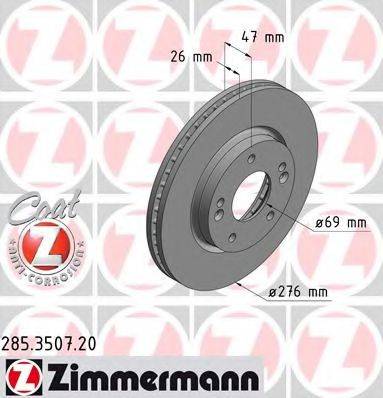 ZIMMERMANN 285350720 Тормозной диск