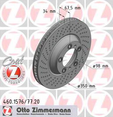 Тормозной диск ZIMMERMANN 460.1576.20
