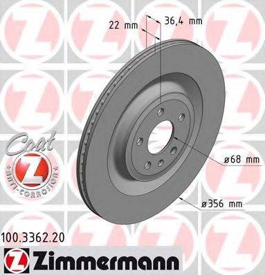 ZIMMERMANN 100336220 Тормозной диск