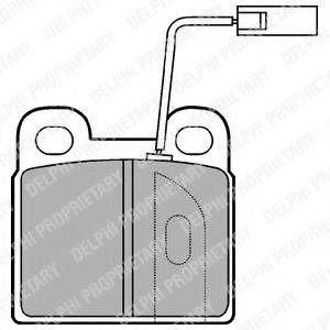 Комплект тормозных колодок, дисковый тормоз DELPHI LP1384