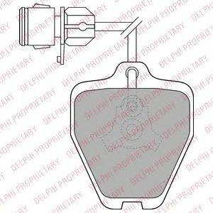 Комплект тормозных колодок, дисковый тормоз DELPHI LP1463