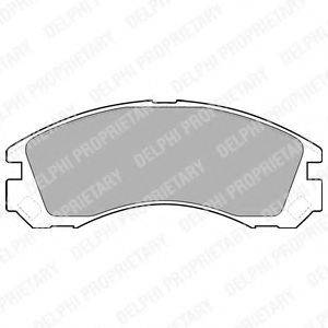 Комплект тормозных колодок, дисковый тормоз DELPHI LP1628