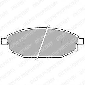 Комплект тормозных колодок, дисковый тормоз DELPHI LP1665