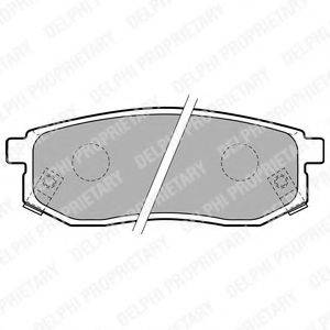 Комплект тормозных колодок, дисковый тормоз DELPHI LP1771