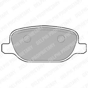 Комплект тормозных колодок, дисковый тормоз DELPHI LP1845