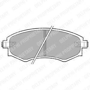 DELPHI LP606 Комплект тормозных колодок, дисковый тормоз