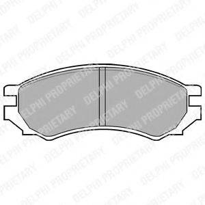 DELPHI LP670 Комплект тормозных колодок, дисковый тормоз