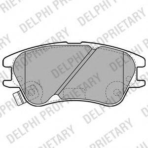 Комплект тормозных колодок, дисковый тормоз DELPHI LP2062