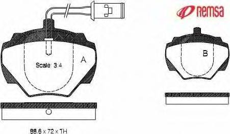 Комплект тормозных колодок, дисковый тормоз METZGER 0222.01