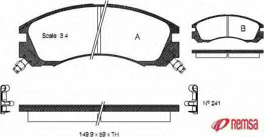 Комплект тормозных колодок, дисковый тормоз METZGER 0354.22