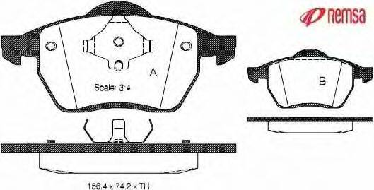 Комплект тормозных колодок, дисковый тормоз METZGER 0390.00