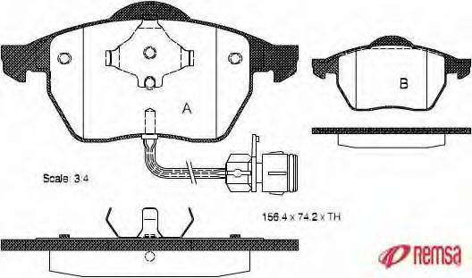 Комплект тормозных колодок, дисковый тормоз METZGER 0390.02