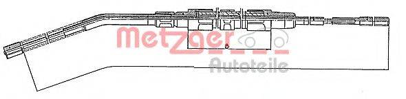METZGER 10425 Трос, стояночная тормозная система
