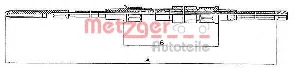 METZGER 10740 Трос, стояночная тормозная система