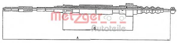 METZGER 107403 Трос, стояночная тормозная система