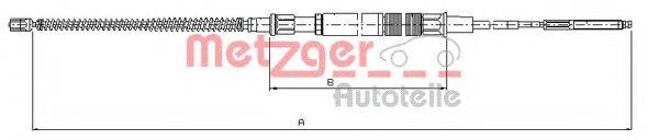 Трос, стояночная тормозная система METZGER 10.7409