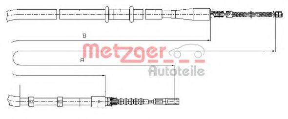 METZGER 107503 Трос, стояночная тормозная система