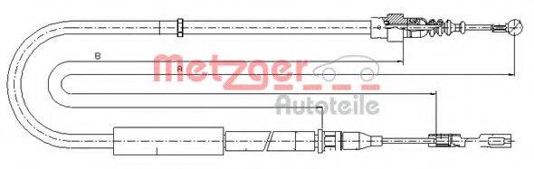 METZGER 107513 Трос, стояночная тормозная система