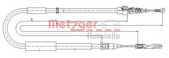 METZGER 107514 Трос, стояночная тормозная система