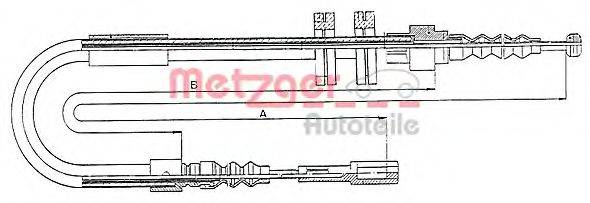 METZGER 107582 Трос, стояночная тормозная система