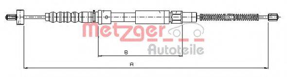 METZGER 108231 Трос, стояночная тормозная система