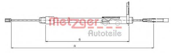 METZGER 109434 Трос, стояночная тормозная система