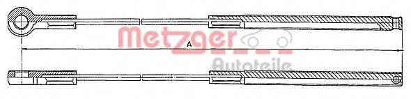 METZGER 10989 Трос, стояночная тормозная система